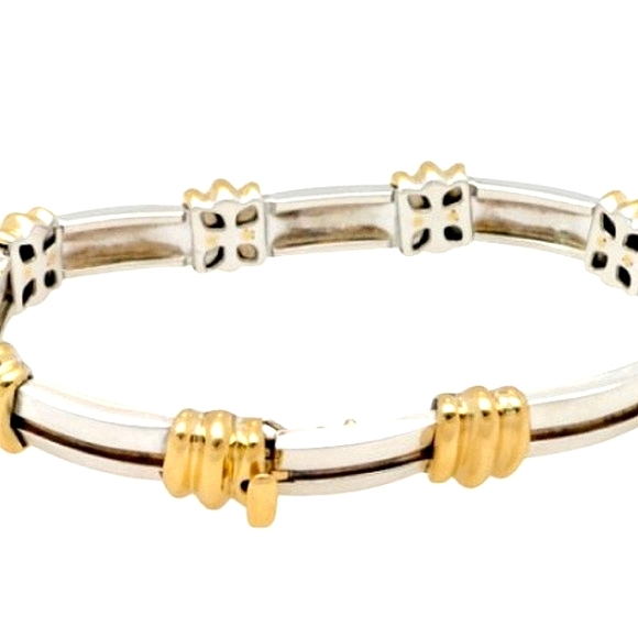 18K Tiffany and Co. 1995 Atlas Sterling Silver Yel - Picture 6 of 10